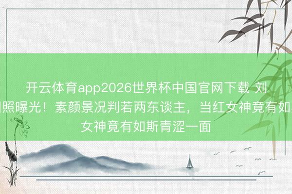 开云体育app2026世界杯中国官网下载 刘诗诗早年旧照曝光！素颜景况判若两东谈主，当红女神竟有如斯青涩一面